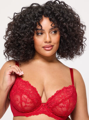 Sexy Lace Fuller Bust Non Padded Plunge Bra