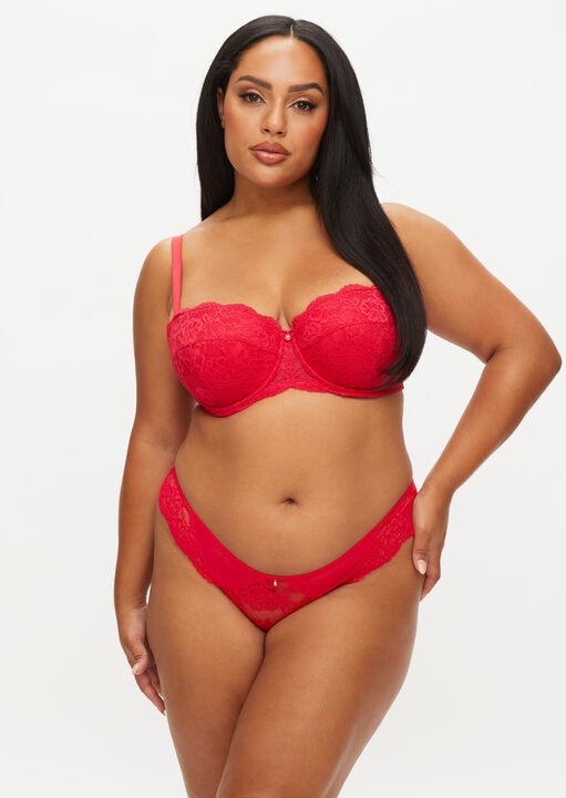 Sexy Lace Padded Balcony Bra image number 4.0